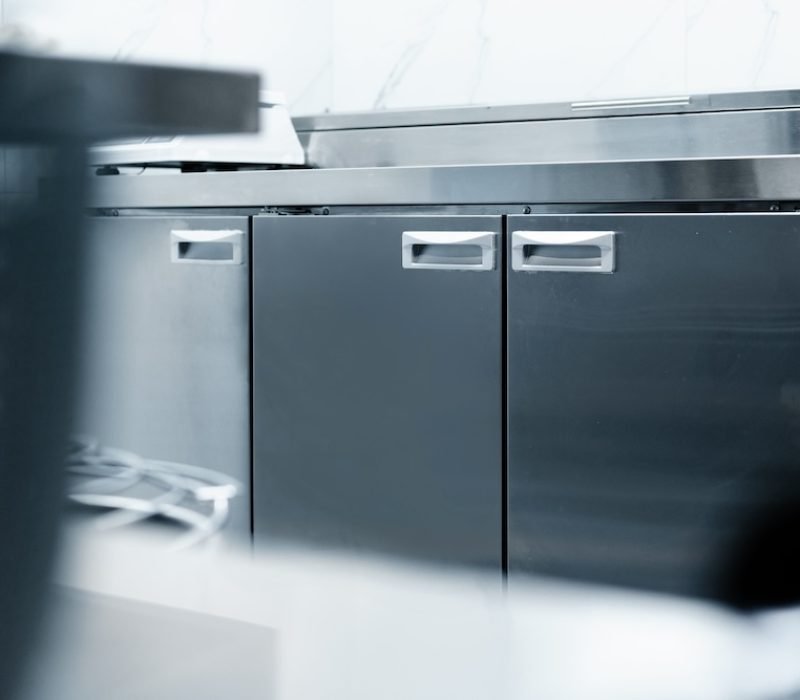 Kitchen appliances in professional kitchen in a restaurant, nobody